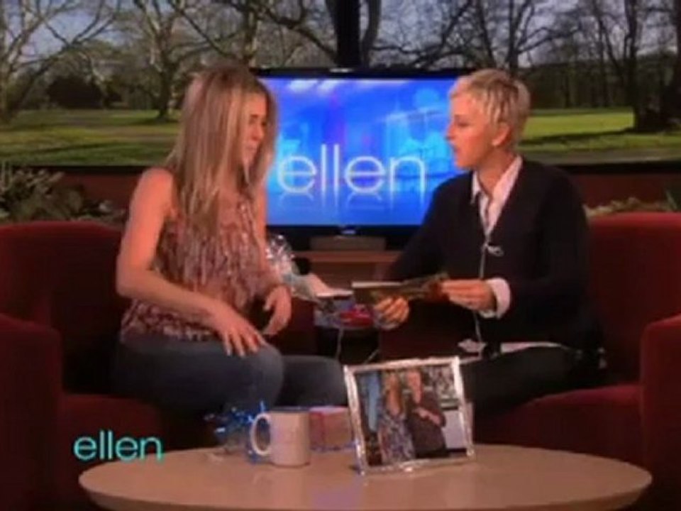 Ellen with Jennifer Aniston and the Vibrating Bra