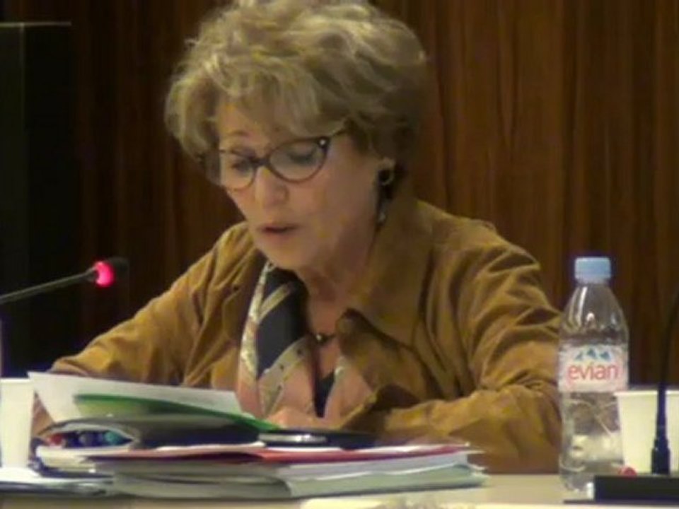Commission Générale du 12 novembre 2012 - Intervention de Michèle Pédrini