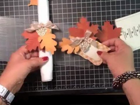 Stampin' Up! Video Tutorial Autumn Accents and Woodgrain Leaves Technique