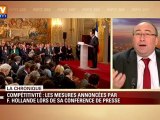 Les mesures de compétitivité annoncées par François Hollande en conférence de presse