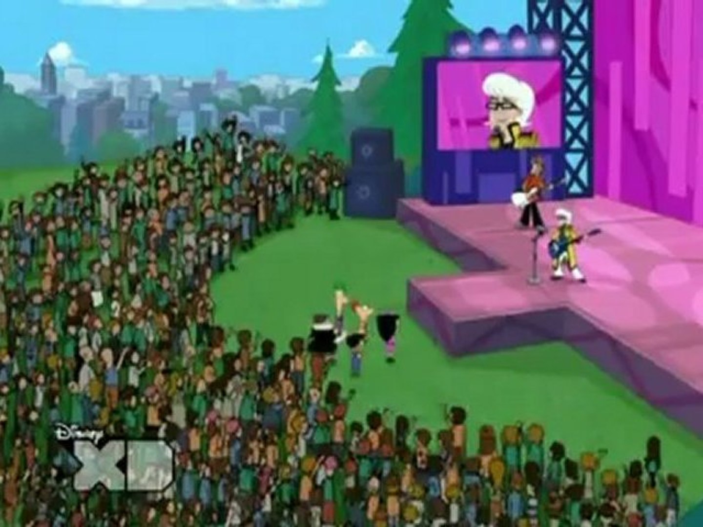 ⁣Phineas et Ferb - song french - melange mes molecules a travers