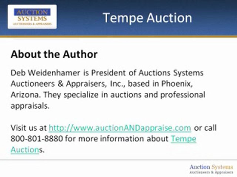 Tempe Auction: What You Can Expect to Find at Your Local Auction