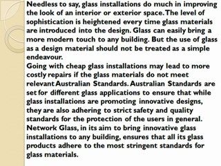 Glass Installations that Meet Australian Standards