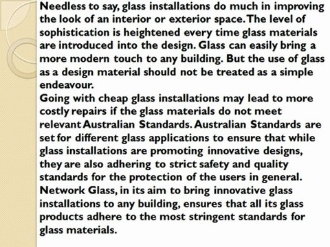 Glass Installations that Meet Australian Standards