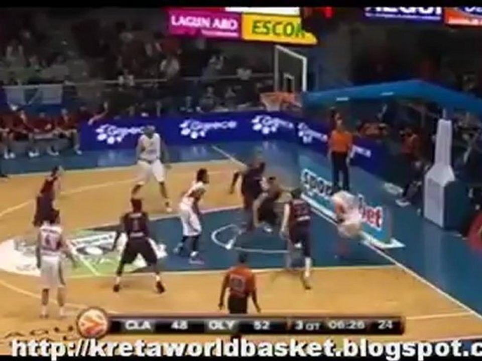 Euroleague 2010 - Top 16 - Week 1  Caja Laboral - Olympiacos  Piraeus 85-89 (28-1-10) highlights