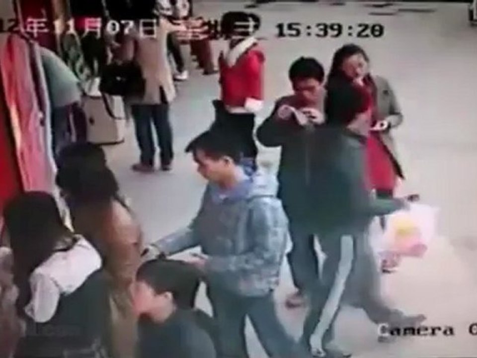 Picking pocket with chopsticks