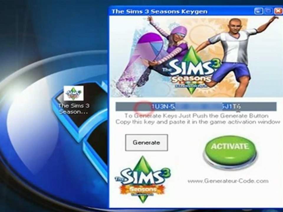 The Sims 3 Seasons Générateur de clé d'activation France
