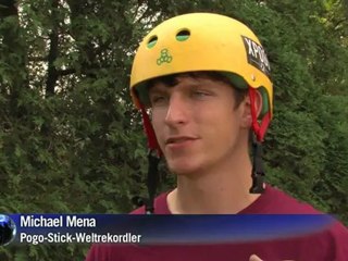 Weltrekord für Super-Hopser: Salto mit Pogo Stick