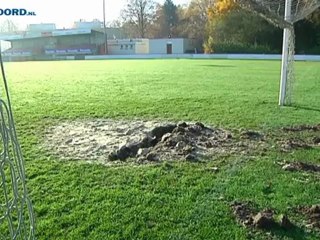 Ravage op voetbalveld WVV Winschoten - RTV Noord