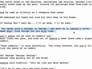 Of Mice and Men - Lennie Key Quotes - Section 6