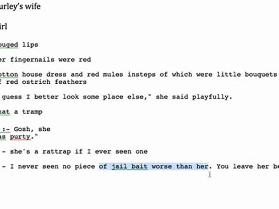 OMAM - Curley's wife and Slim Key Quotes- Section 2