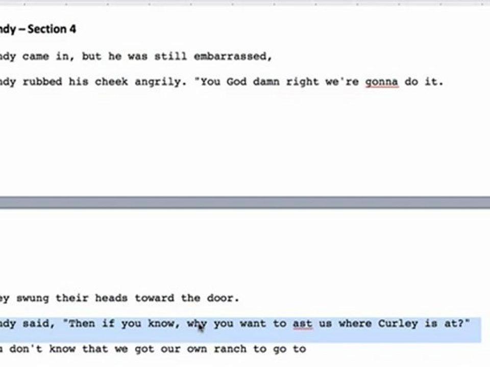 OMAM Candy, Key Quotes - Section 4