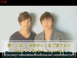 29.11.11 Tohoshinki mensaje lanzamiento para "Winter" - Sub. Español