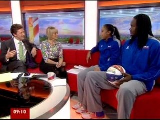 Harlem Globetrotters BBC intrvw - ft. Slick Willie Shaw and Ariel Mighty Mitchell (UK Tour Mar 2013)