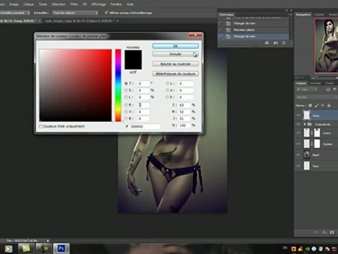 Tuto Photoshop Créer une femme zombie sexy