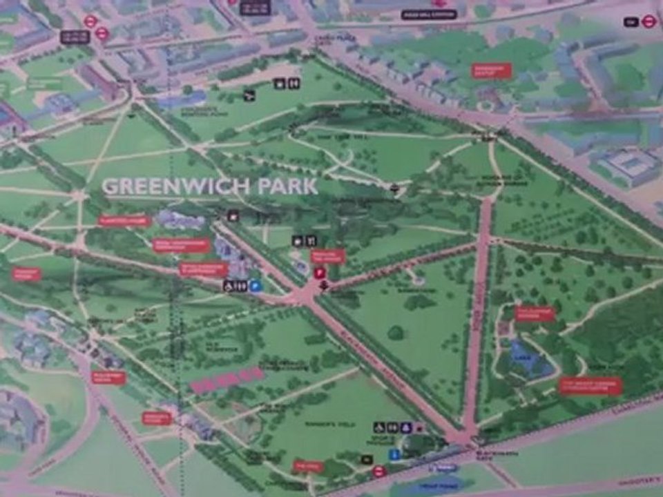 Signs of the Olympics around Greenwich Park