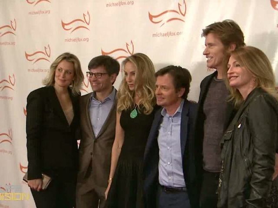 Katie Couric & Michael J Fox party and have a few laughs to support Parkinsons research