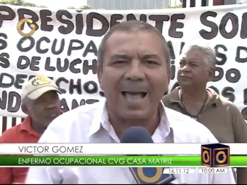 Enfermos ocupacionelaes de CVG  exigen seguro social al Gobierno Nacional