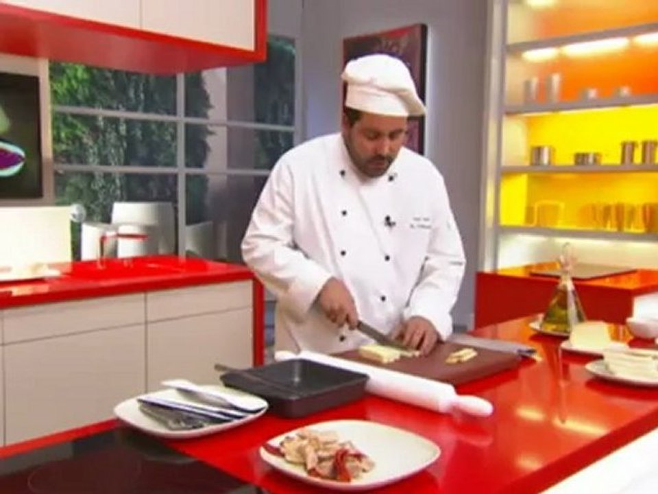 Entrepà de llom, pebrot i formatge