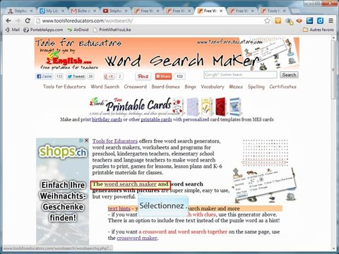 Créer des Mots Cachés (Tools for Educators 1)