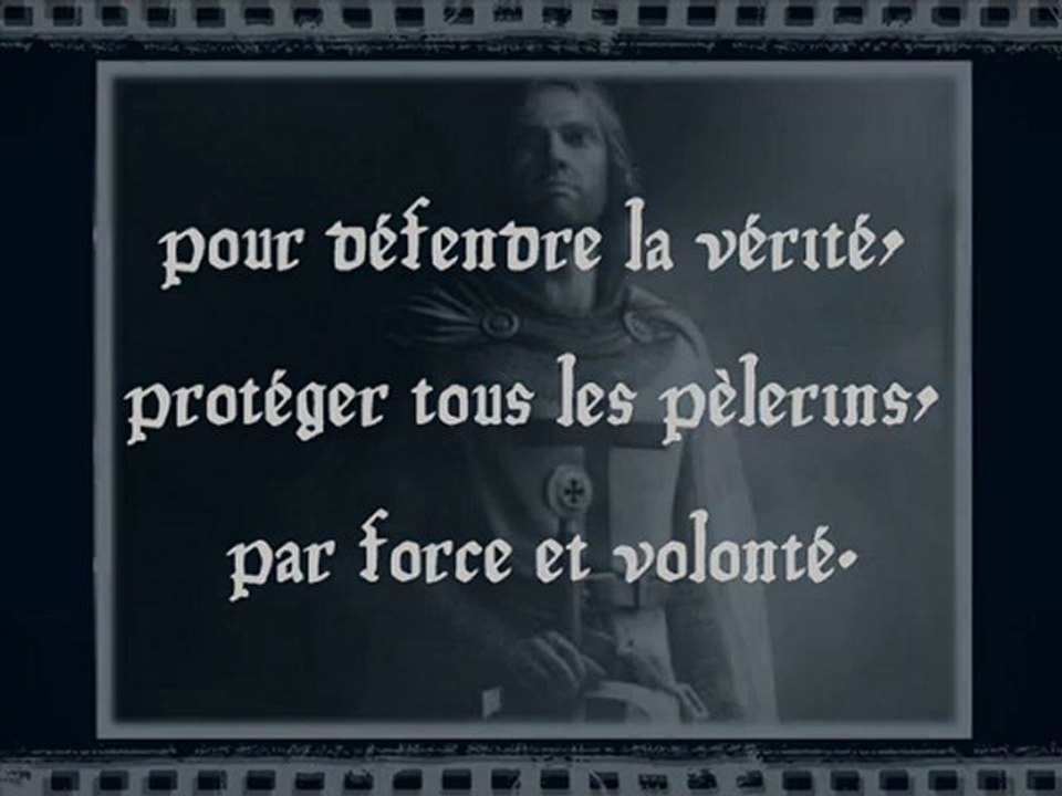 Templier, bénédiction de son épée.