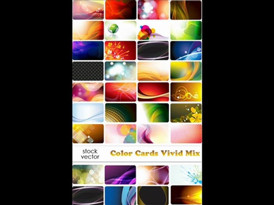 Vectors - Color Cards Vivid Mix