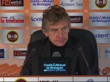 Conférence de presse FC Lorient - LOSC Lille : Christian  GOURCUFF (FCL) - Rudi GARCIA (LOSC) - saison 2012/2013