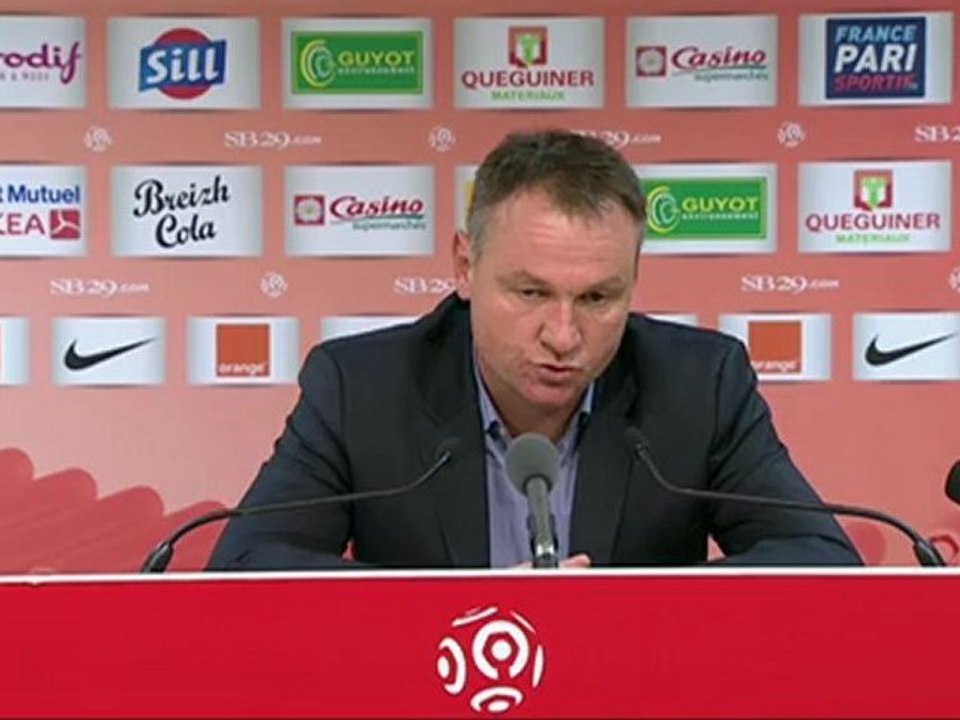 Conférence de presse Stade Brestois 29 - SC Bastia : Landry CHAUVIN (SB29) - Frédéric HANTZ (SCB) - saison 2012/2013