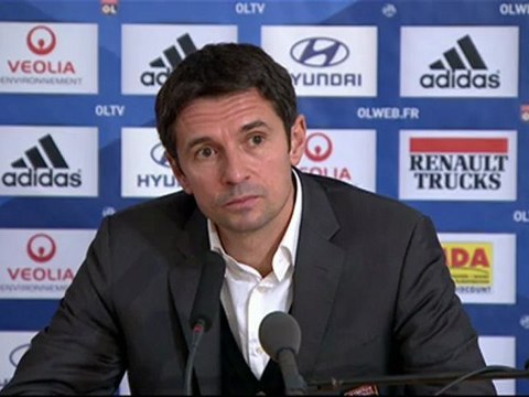 Conférence de presse Olympique Lyonnais - Stade de Reims : Rémi GARDE (OL) - Hubert FOURNIER (SdR) - saison 2012/2013