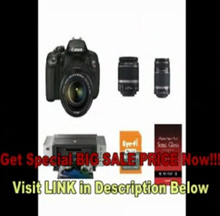 [SPECIAL DISCOUNT] Canon EOS Rebel T4i 18.0 MP CMOS Digital SLR Camera Bundle with 18-55mm EF-S IS II Lens PLUS: 55-250mm lens PLUS: Canon PIXMA Pro9000 Mark II Inkjet Photo Printer PLUS: Eye-Fi Pro X2 8 GB Class 6 SDHC