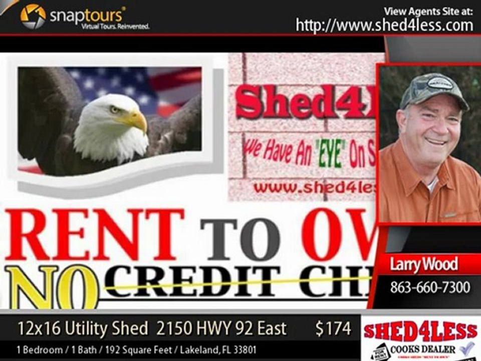 shed4less - 12x16 Utility Shed No More Credit Check!