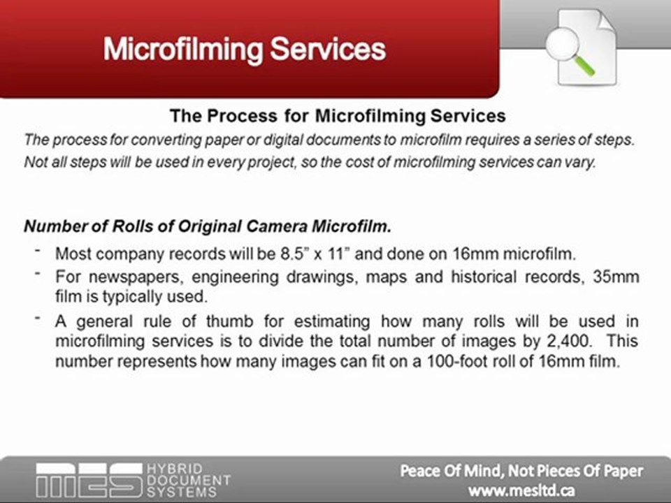Microfilming Services-What Factors Can Affect the Cost