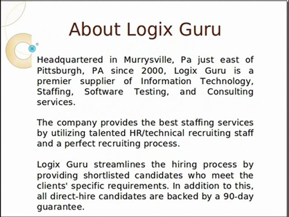 Logix Guru - Offers Reliable IT Staffing Services In Murrysville, Pa
