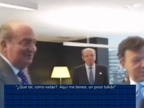 Cumbre Iberoamericana de Cádiz: El rey, a Santos: Aquí me tienes, un poco tullido