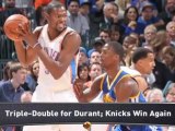 Kevin Durant Shines; Knicks Roll Pacers