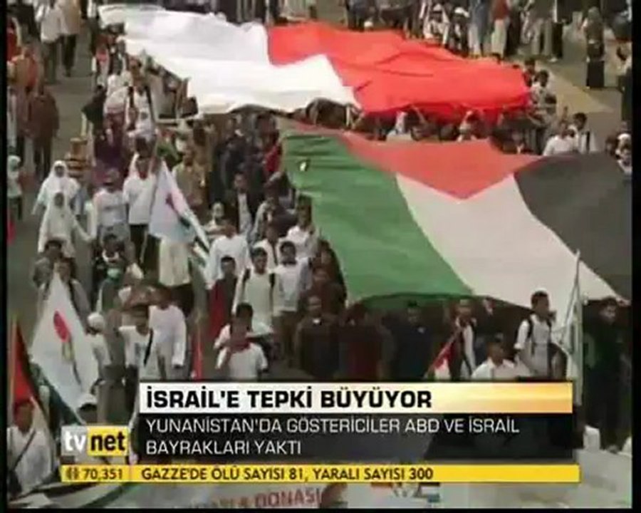 İsrail'in Gazze saldırısı tüm dünyada protesto edildi