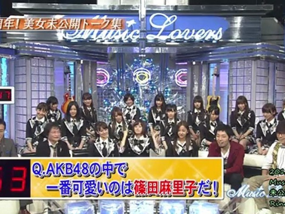 Music Lovers 6周年美女未公開トーク集「AKB48の中で一番可愛いのは？」121125