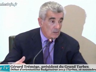 Grand Tarbes Orientations Budgétaires Trémège (16 novembre 2012)