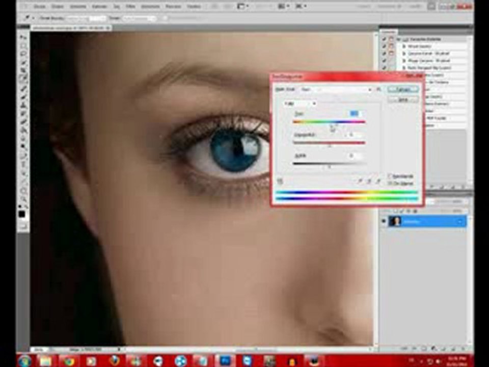 PhotoShop Cs5 Göz Rengi Değiştirme ve Kırmızı Göz Düzeltme