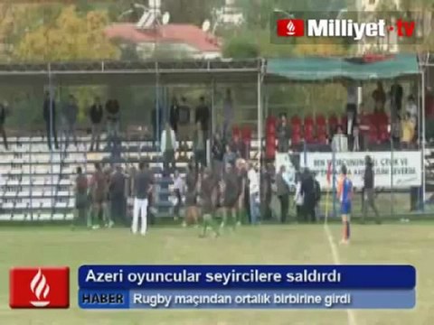 Между сборными Азербайджана и Турции по регби произошла массовая драка, азербайджанцев били даже боковые судьи)))