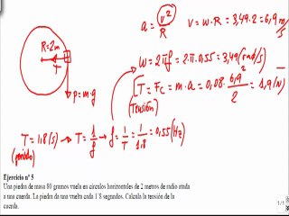 Fuerzas Ley de Newton 1º Bachillerato ejercicio 5