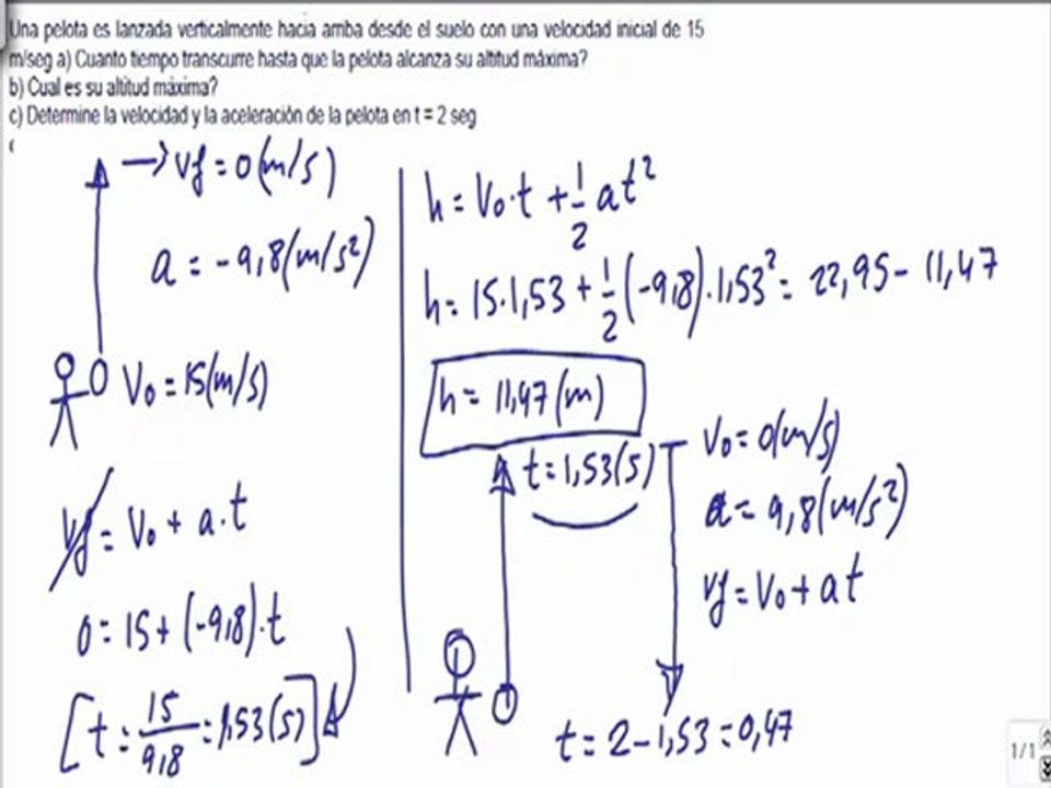 Problemas resueltos de caida libre ejercicio 8