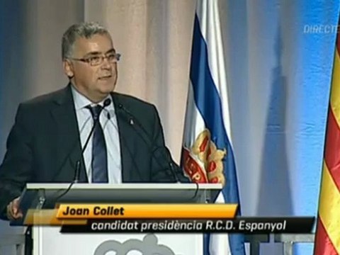Intervencion de Joan Collet y Jose Luís Morlanes en la Junta de accionistas del Espanyol