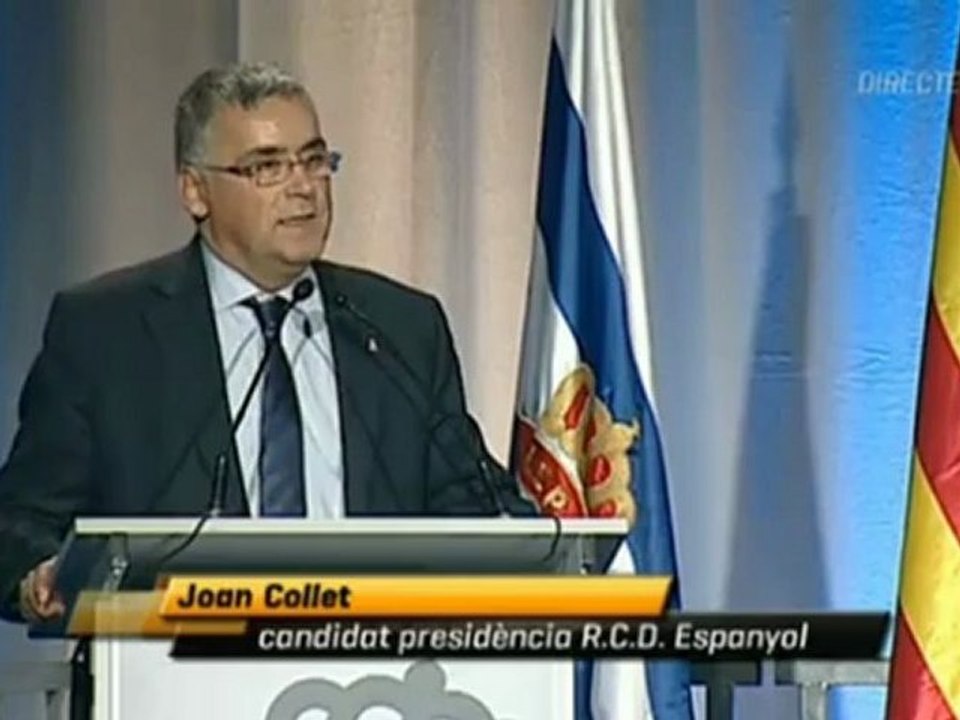 Intervencion de Joan Collet y Jose Luís Morlanes en la Junta de accionistas del Espanyol