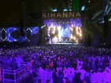 Rihanna performs in London and switches on Christmas lights