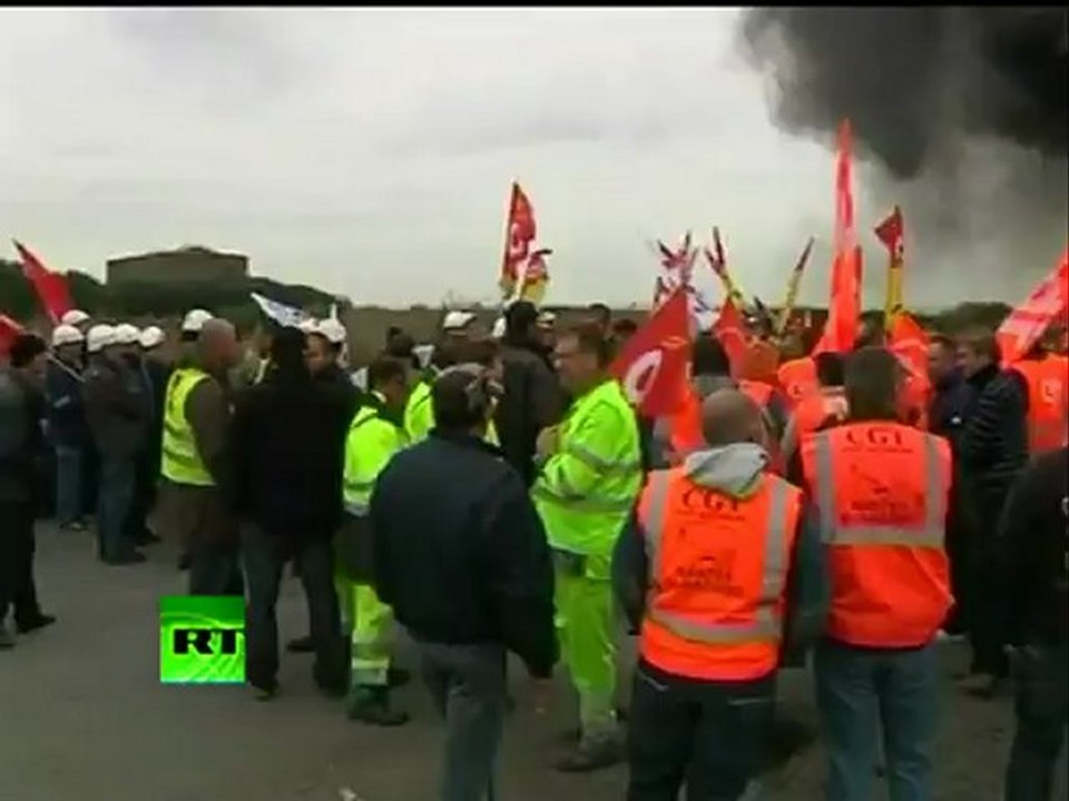 Video of France riots, burning tires as pension protesters clash with police