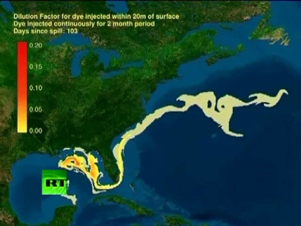 Underwater video: BP lowers cap on oil well, graph of Gulf spill spread