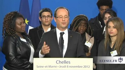 Discours à l'occasion de la signature des premiers contrats "emploi d'avenir"