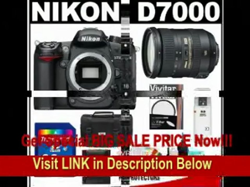 [BEST PRICE] Nikon D7000 Digital SLR Camera Body with 18-200mm VR II Zoom Lens + 32GB Card + Filter + Case + Accessory Kit