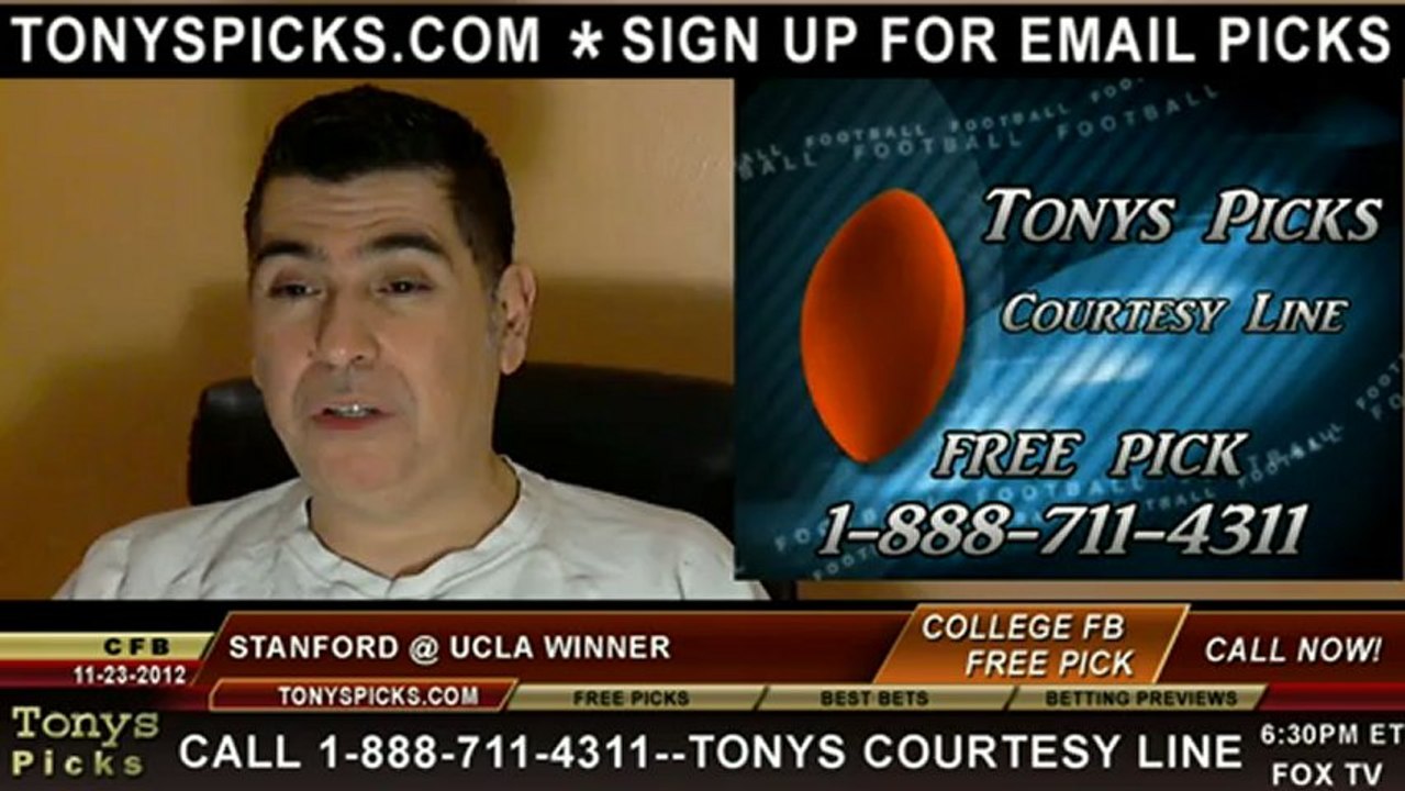 Stanford Cardinal versus UCLA Bruins Pick Prediction NCAA College Football Odds Preview 11-24-2012